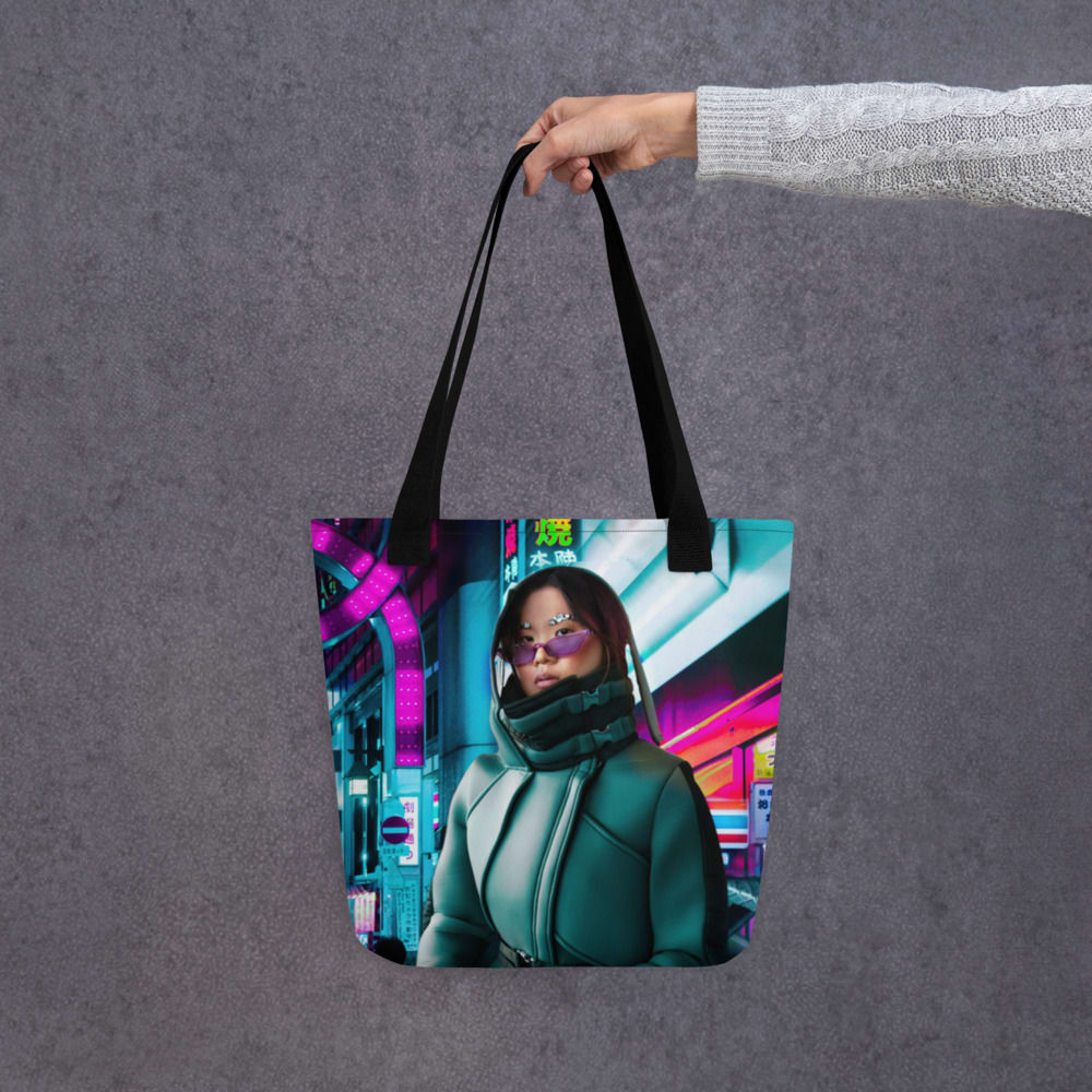 Neon Nomad Tote bag, mockup mockup 5