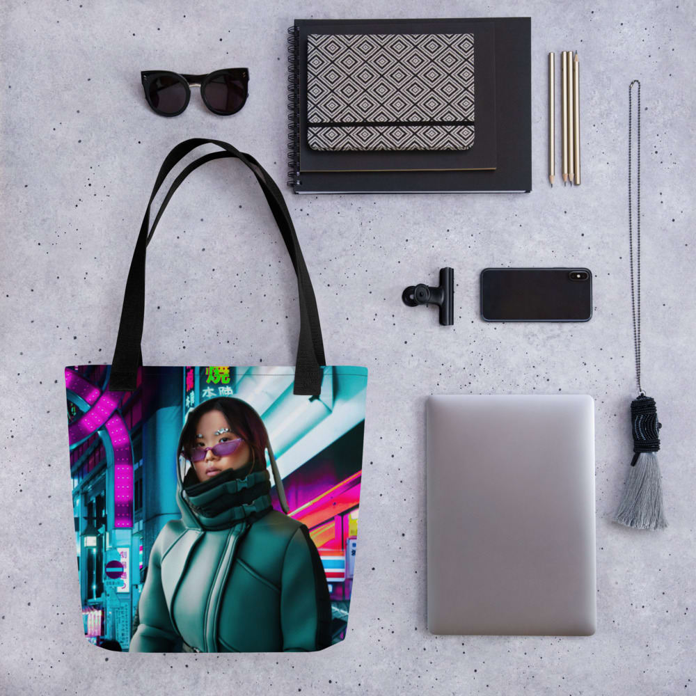Neon Nomad Tote bag, mockup mockup 8