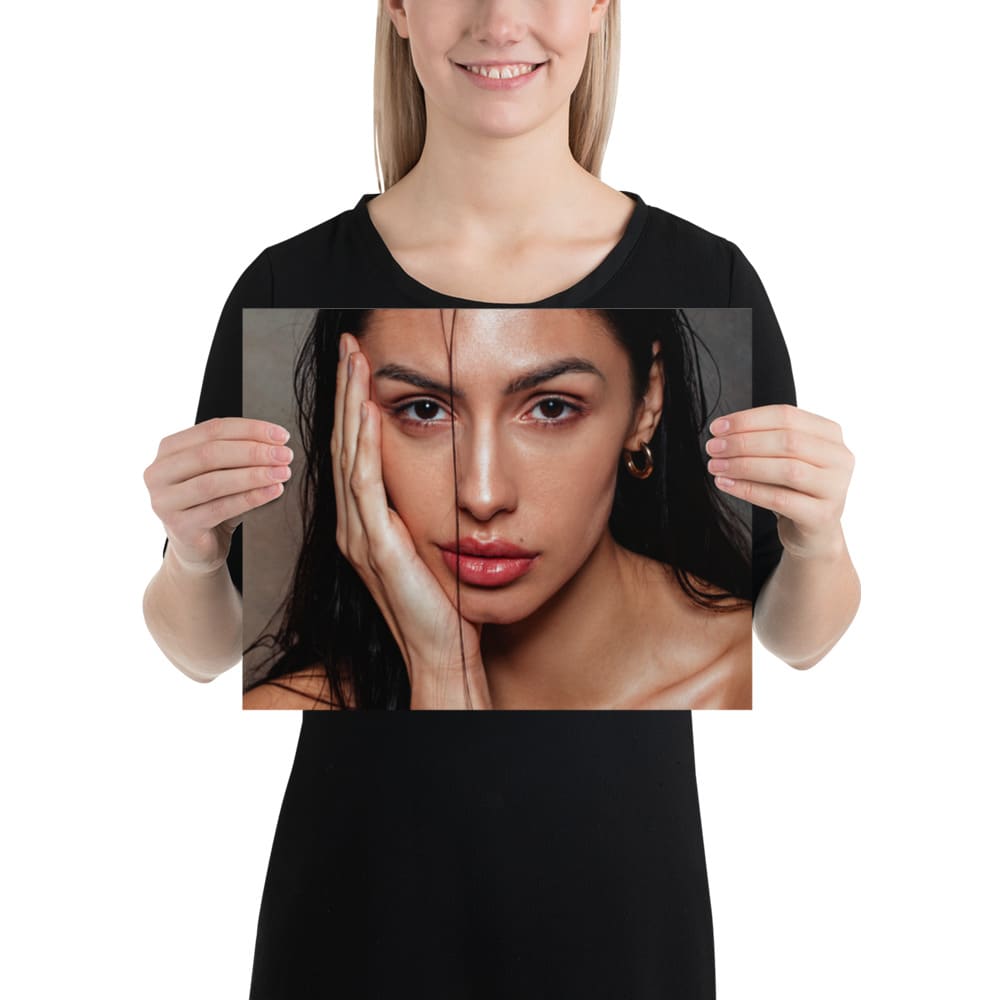 Raw, person mockup