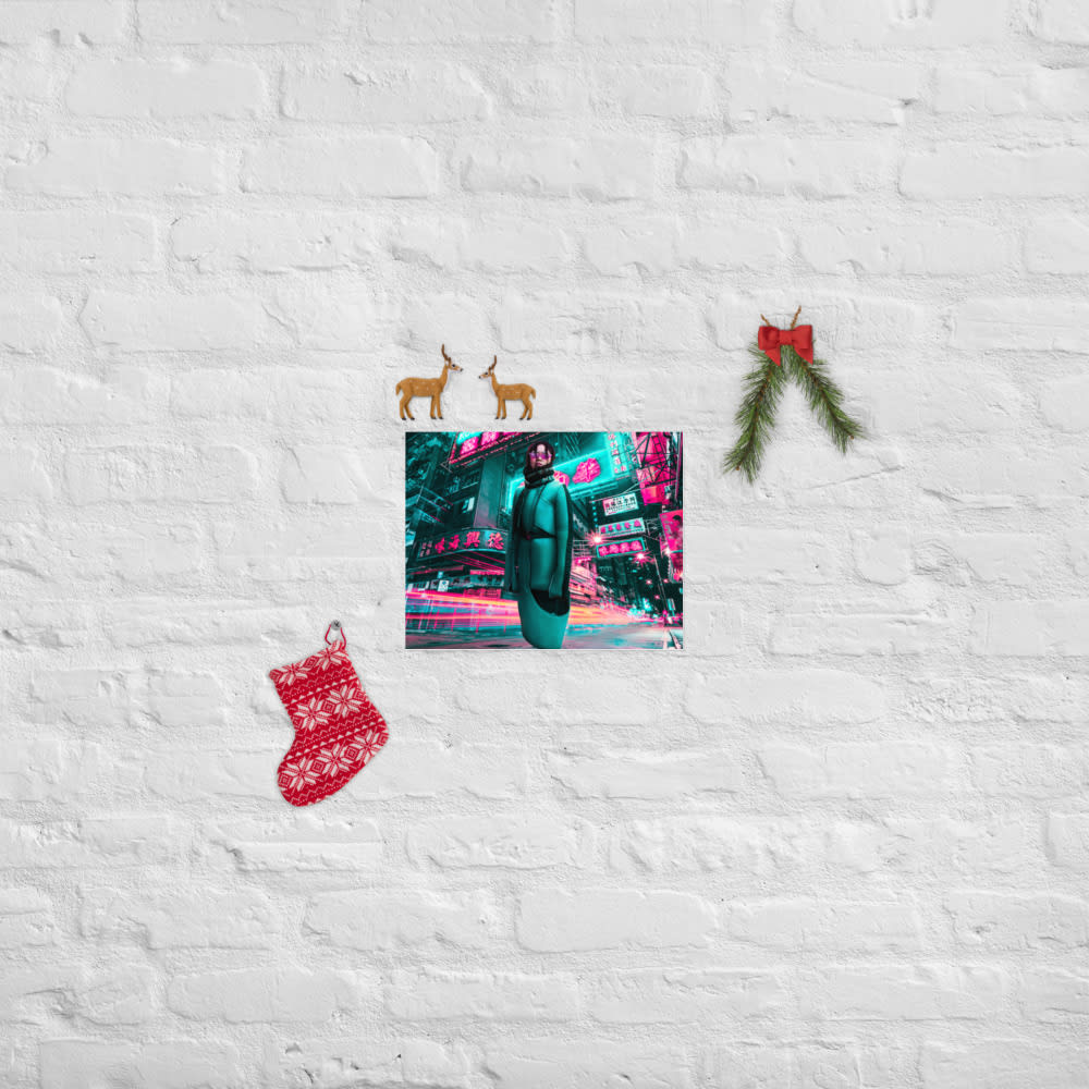Vibrant Night Wanderer, christmas mockup