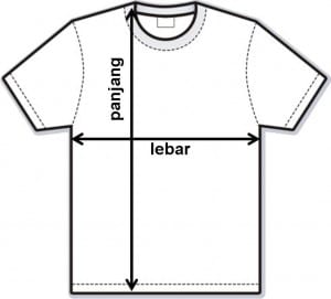 detail ukuran kaos