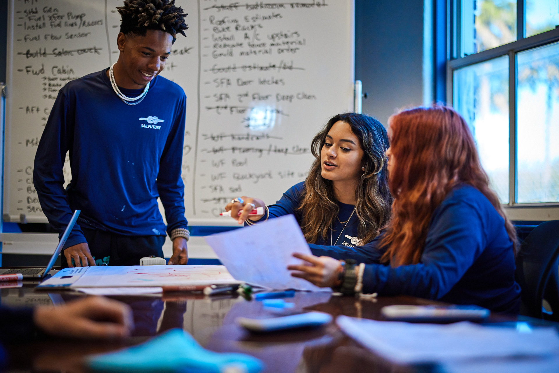 Students developing professional communication skills