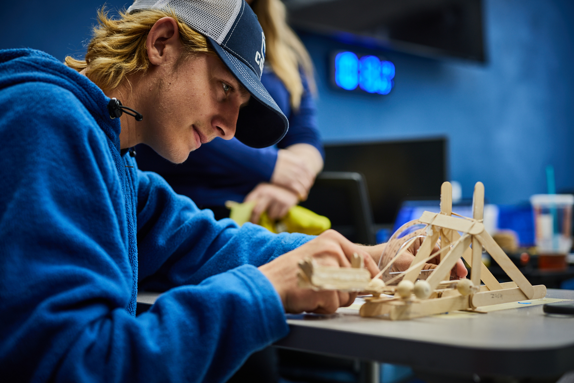 Students working on design and building projects