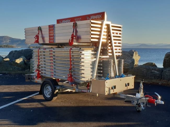 Fasadestillas på tilhenger - 132 kvm