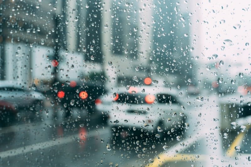 Raindrops on window pane