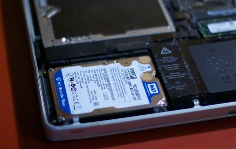 hard disk drive in laptop