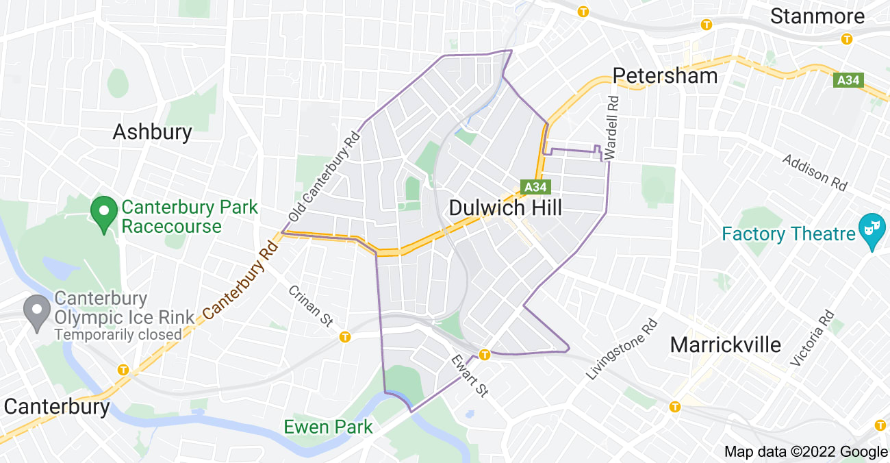dulwich hill map