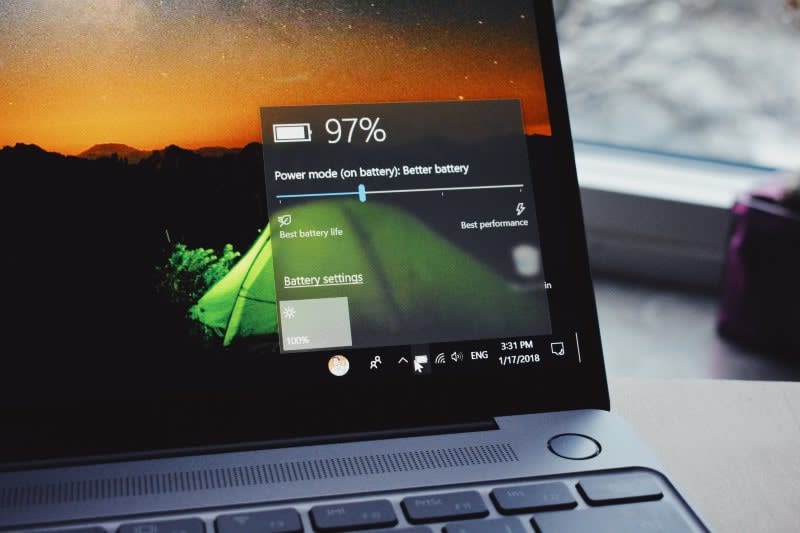 Windows laptop power saving mode better battery mode