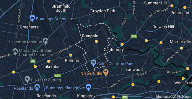 Campsie NSW 2194 Map