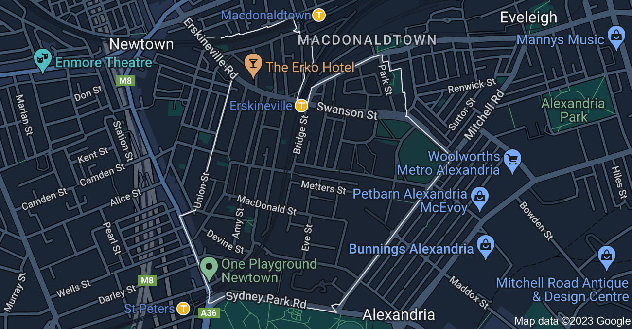 Erskineville NSW 2043 Map