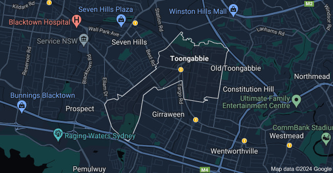 Toongabbie NSW 2146 Map