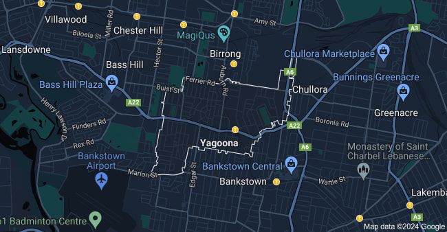 Yagoona NSW 2199 Map