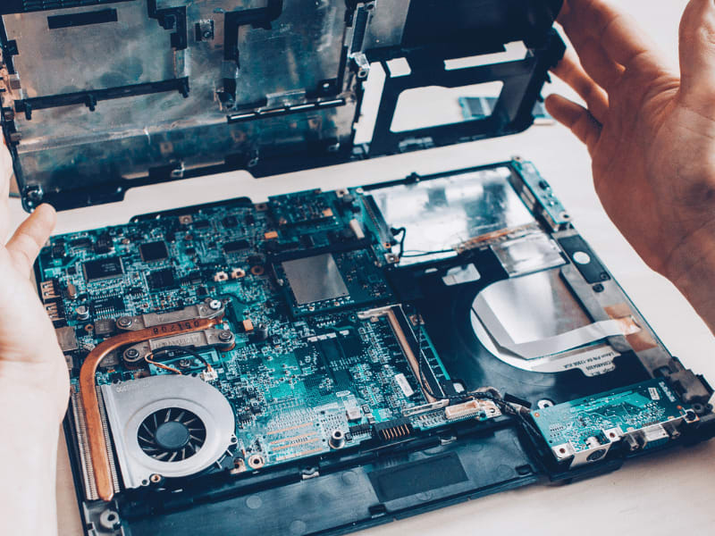 Examining Hardware Components for Damage_