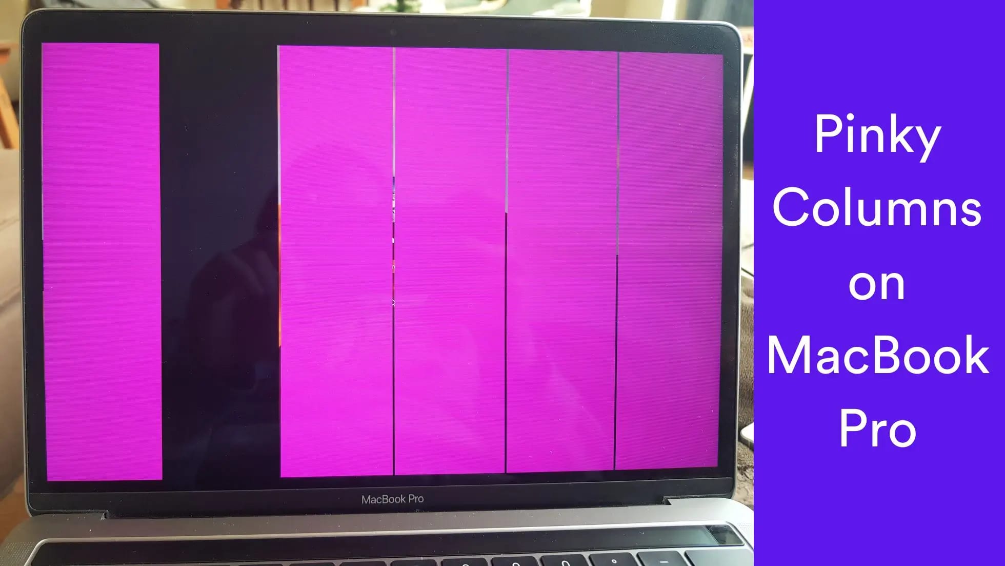 pinky columns on Apple MacBook Pro laptop