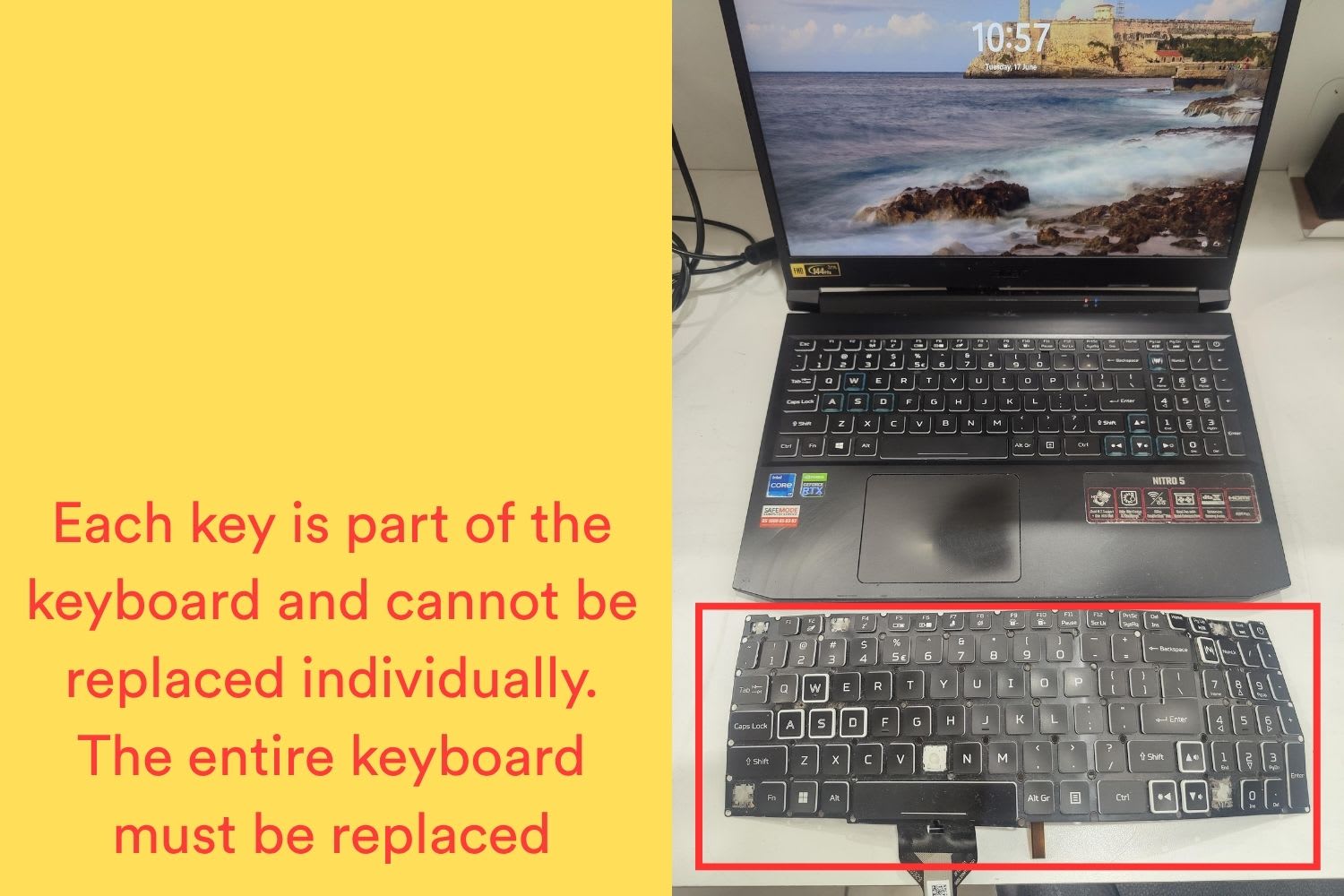 PC laptop computer keyboard replacement