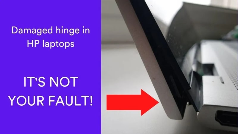 broken hinge HP laptop repairs