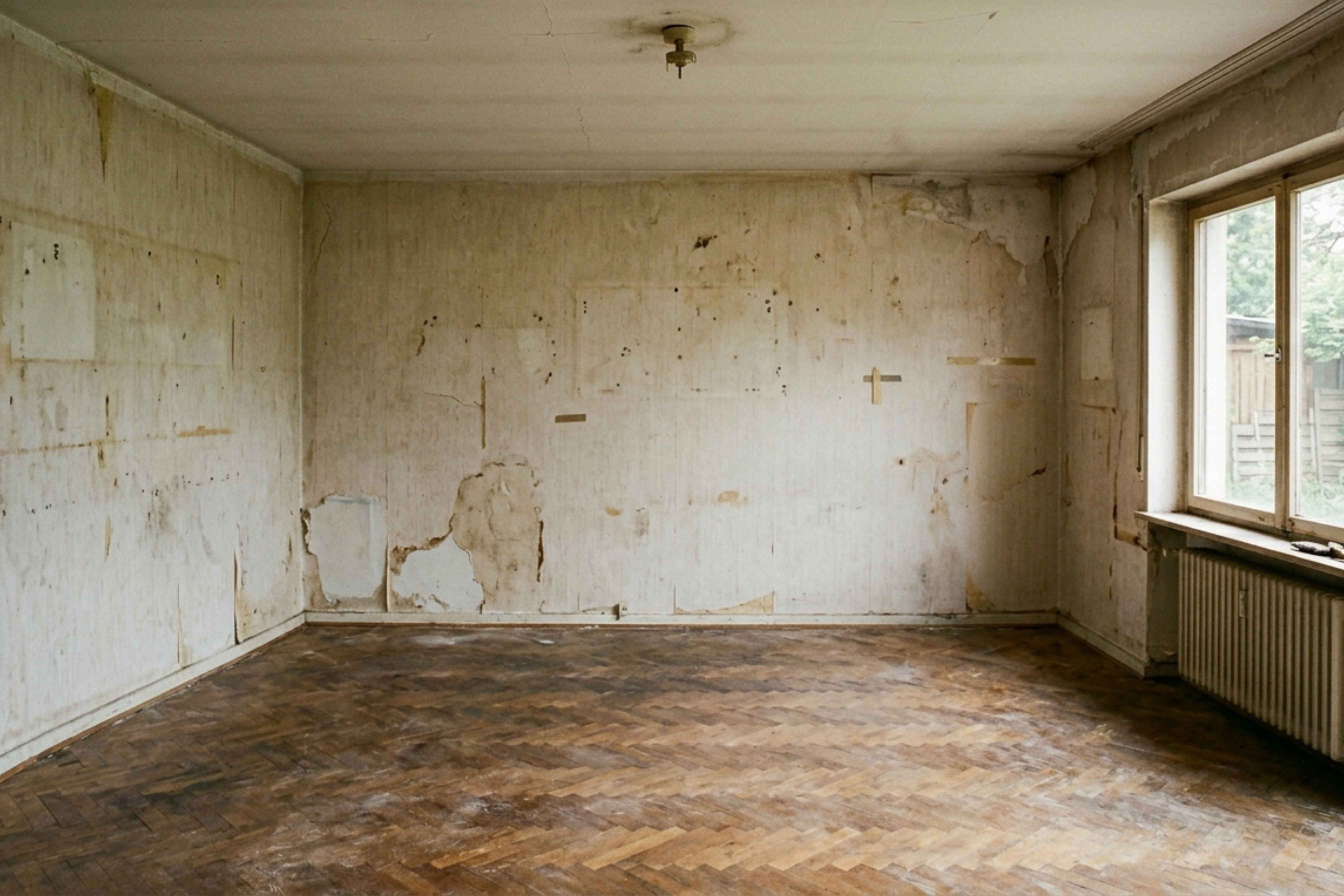 Wohnzimmer vor der Renovierung