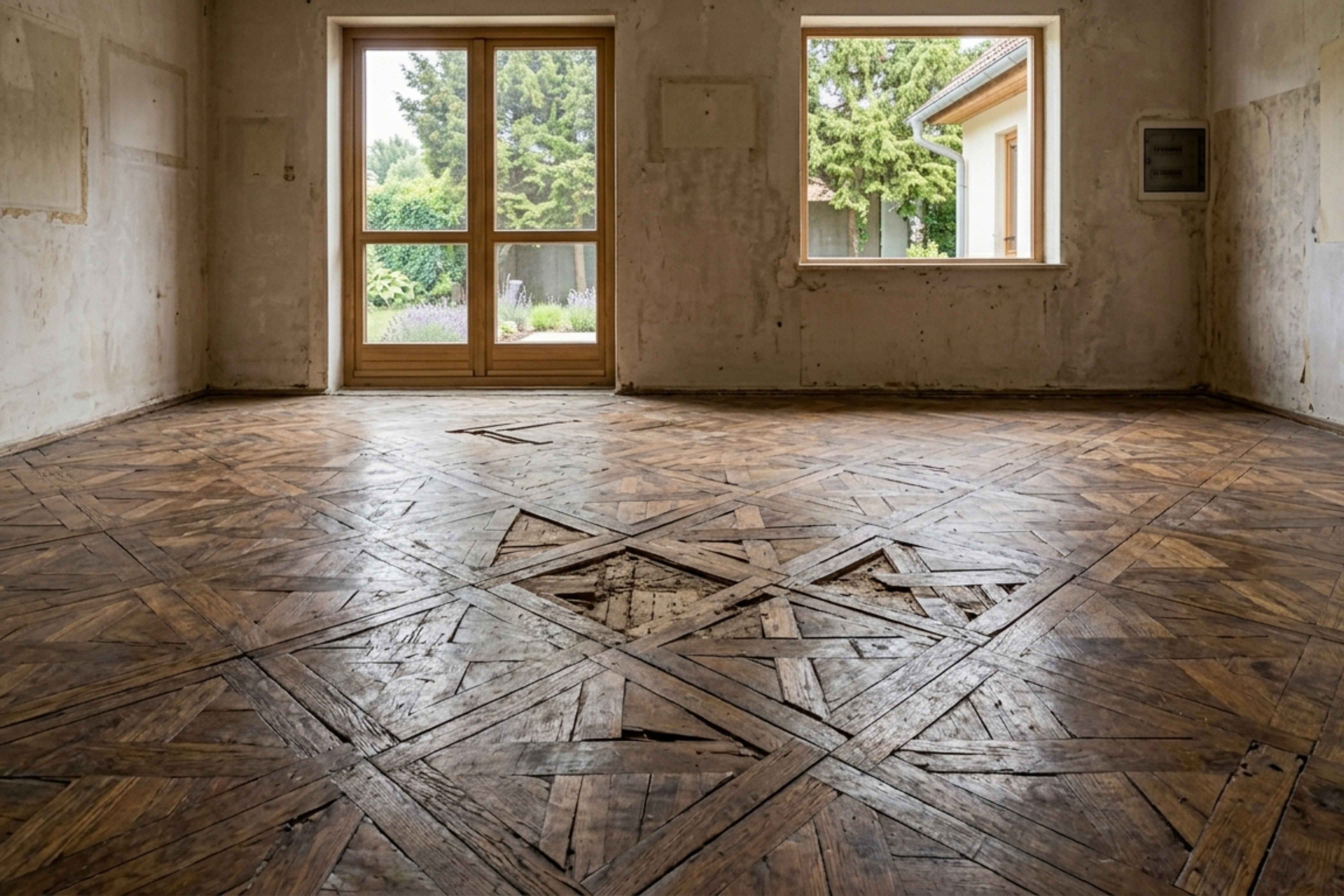 Raum vor der Bodenverlegung