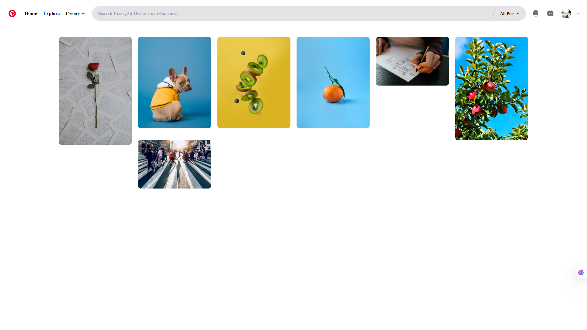 Pinterest Clone Screenshot