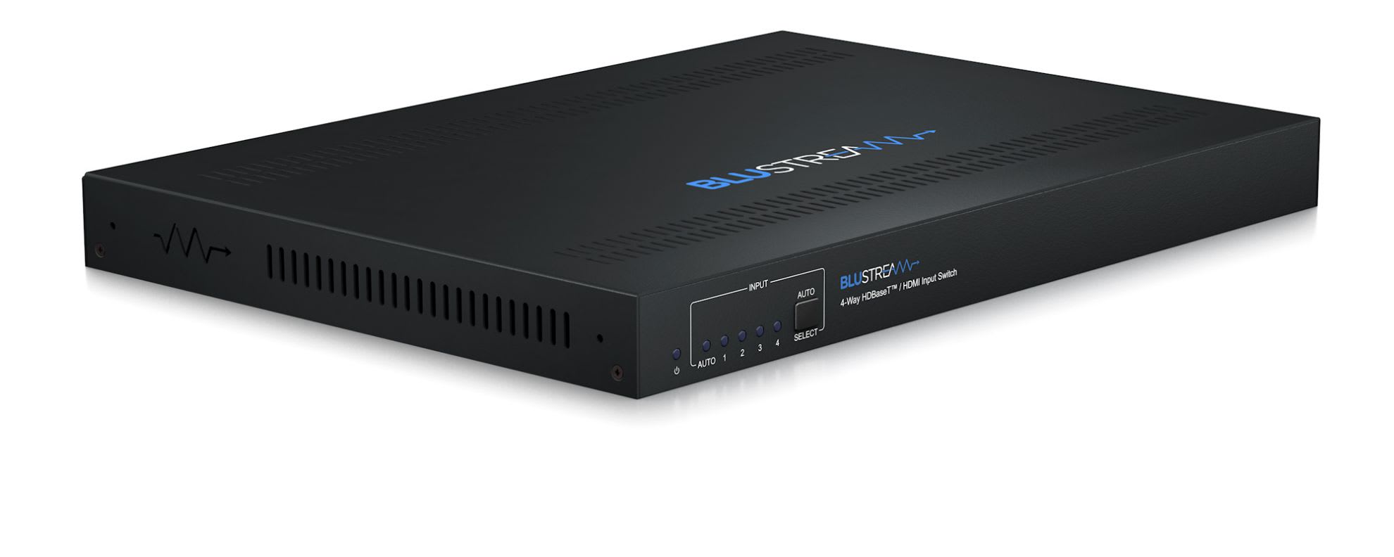 Blustream SW41HDBT — přepínač 4x1 se vstupy HDMI a HDBaseT a souběžným výstupem