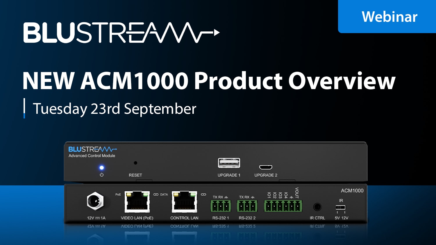 Learn about our NEW ACM1000 in our September Webinars