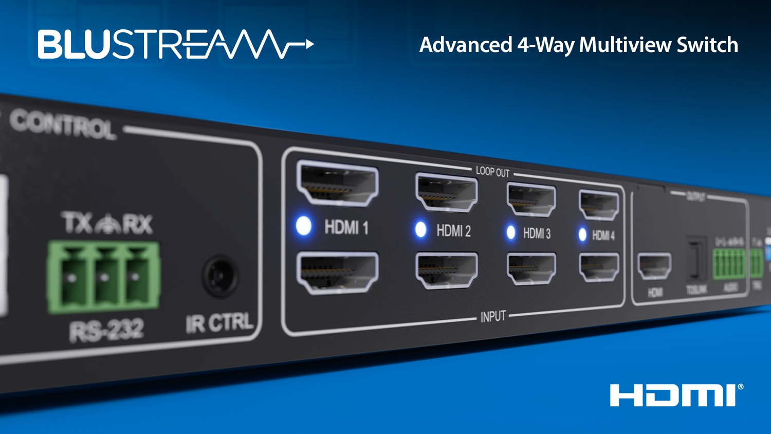 In Stock. New Advanced 4-way Multiview switcher from Blustream!