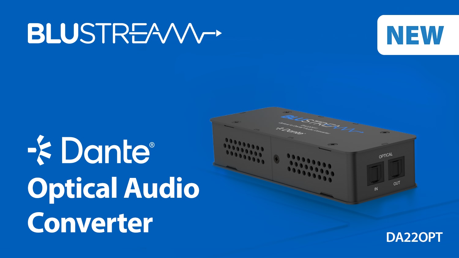 Now shipping! Our NEW Dante to Optical Audio converter.