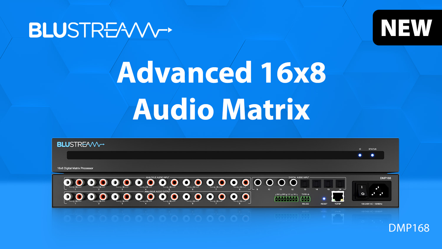 New DMP168 Advanced Audio Matrix