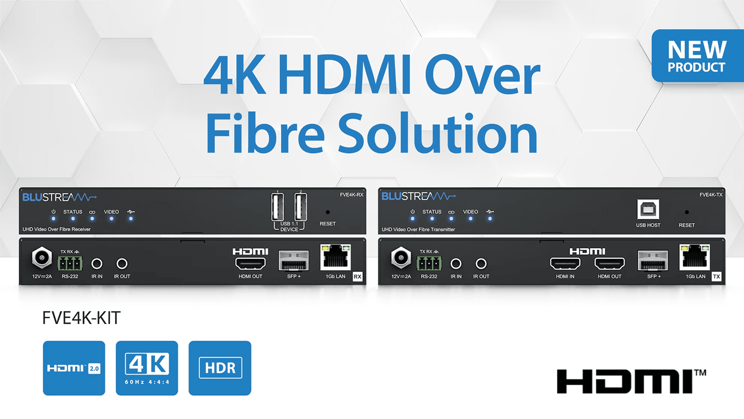 In stock - New HDMI over Fibre solution.