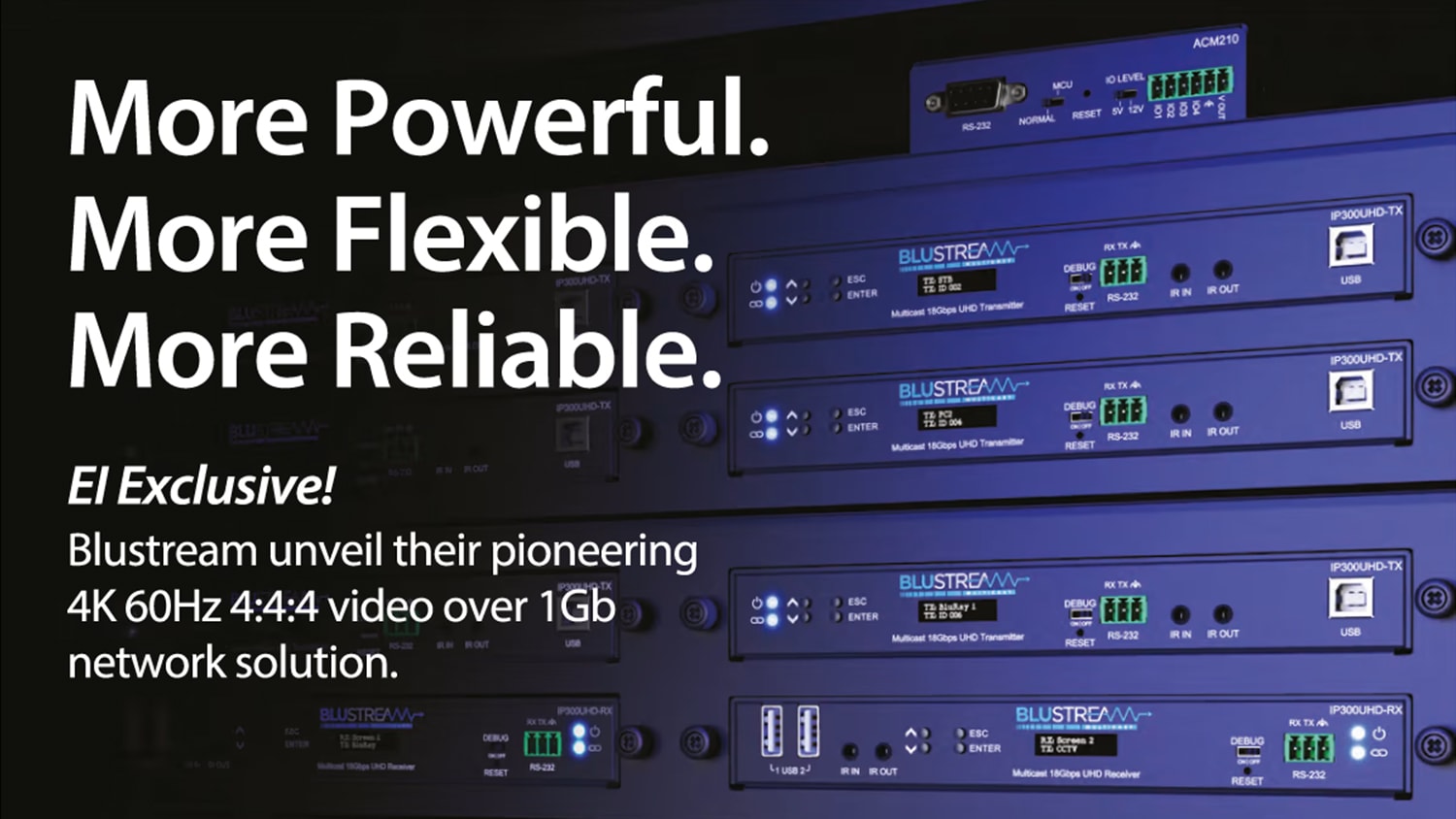 EI Exclusive! Blustream unveil their pioneering 4K 60Hz 4:4:4 video over 1Gb network solution.
