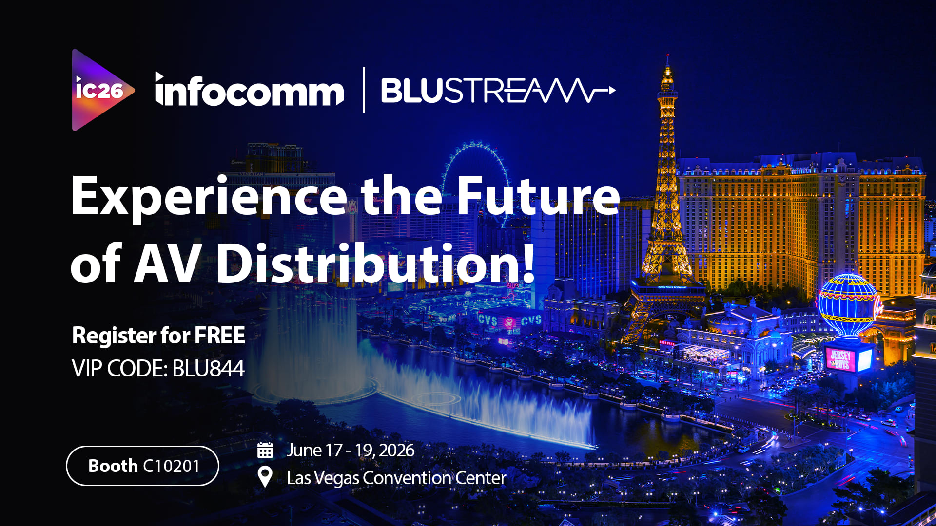 Join Blustream at InfoComm 2026 in Las Vegas!