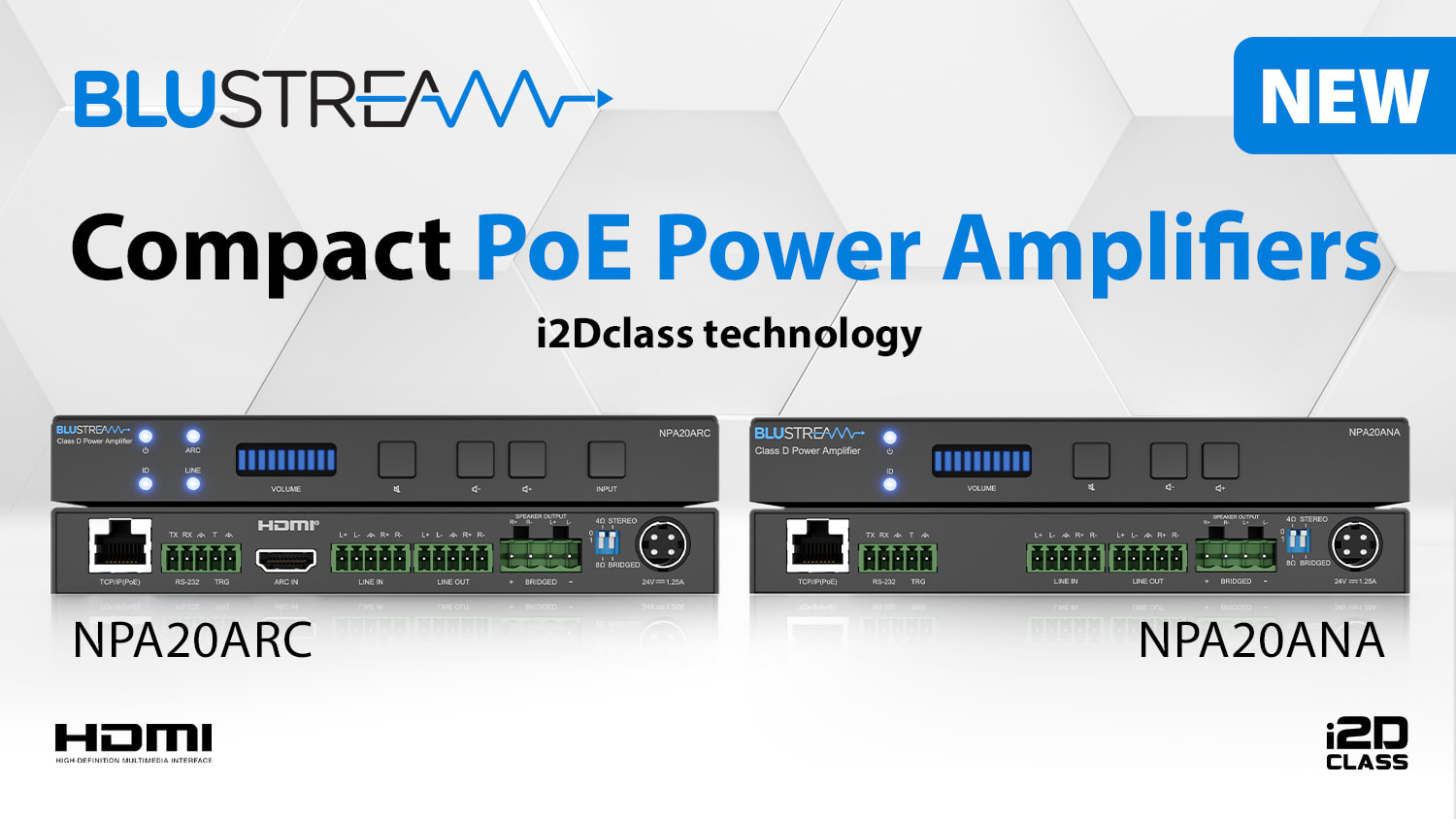 New ultra-compact PoE+ Audio Amplifiers from Blustream! 
