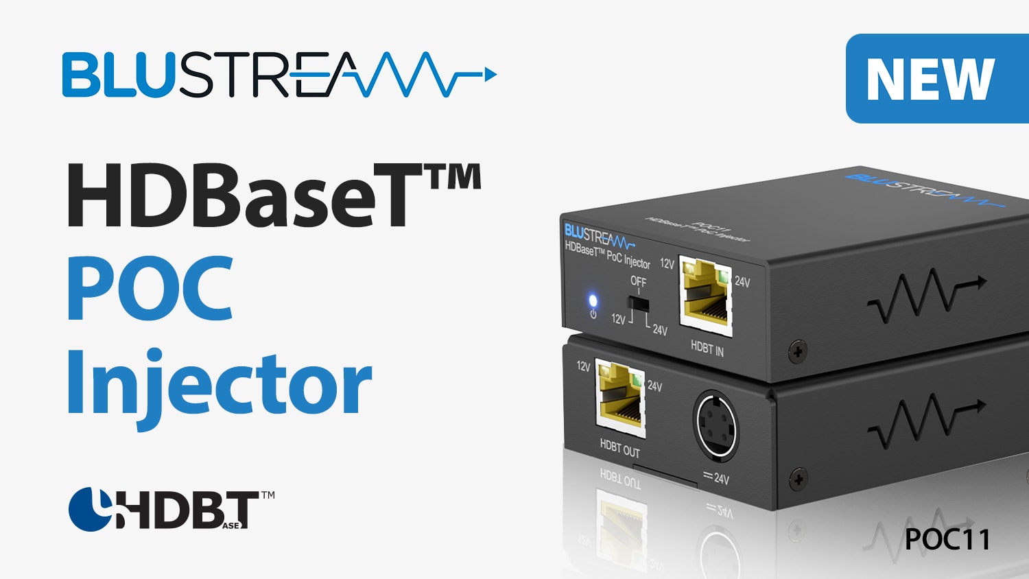 In stock - New HDBaseT™ PoC Power Injector