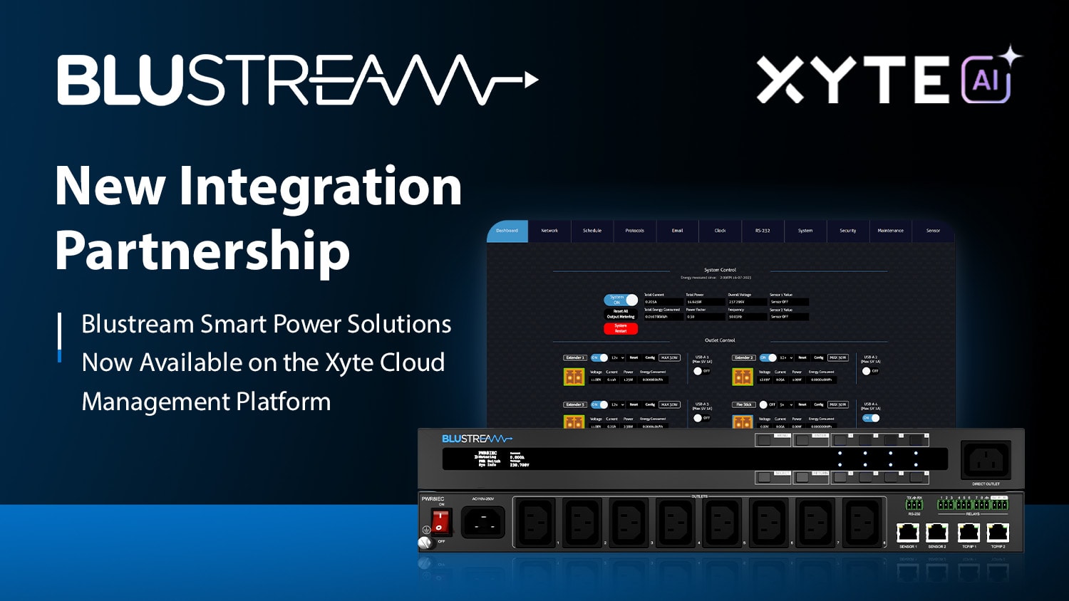 Blustream Smart Power Solutions Now Integrate with Xyte™