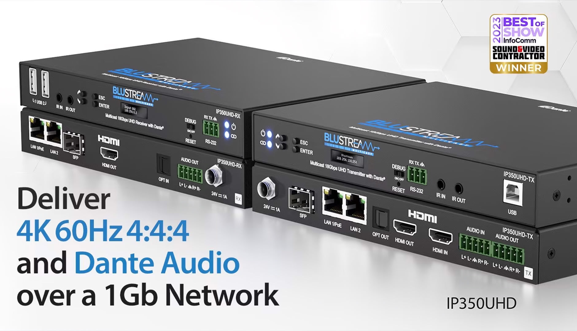 Now Shipping! Blustream IP300UHD and IP350UHD - 4K 60Hz 4:4:4 over a 1Gb network