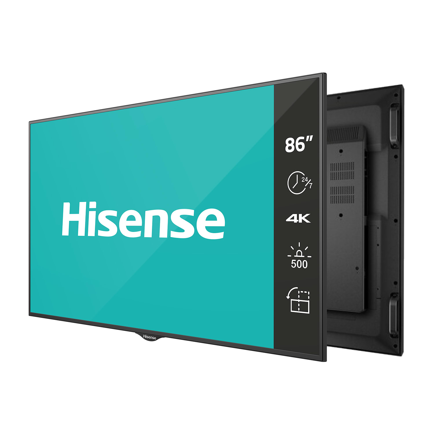 86” 4K UHD Digital Signage Display - 24/7 Operation. Hisense Commercial  Display