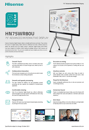 HN75WR80U Datasheet