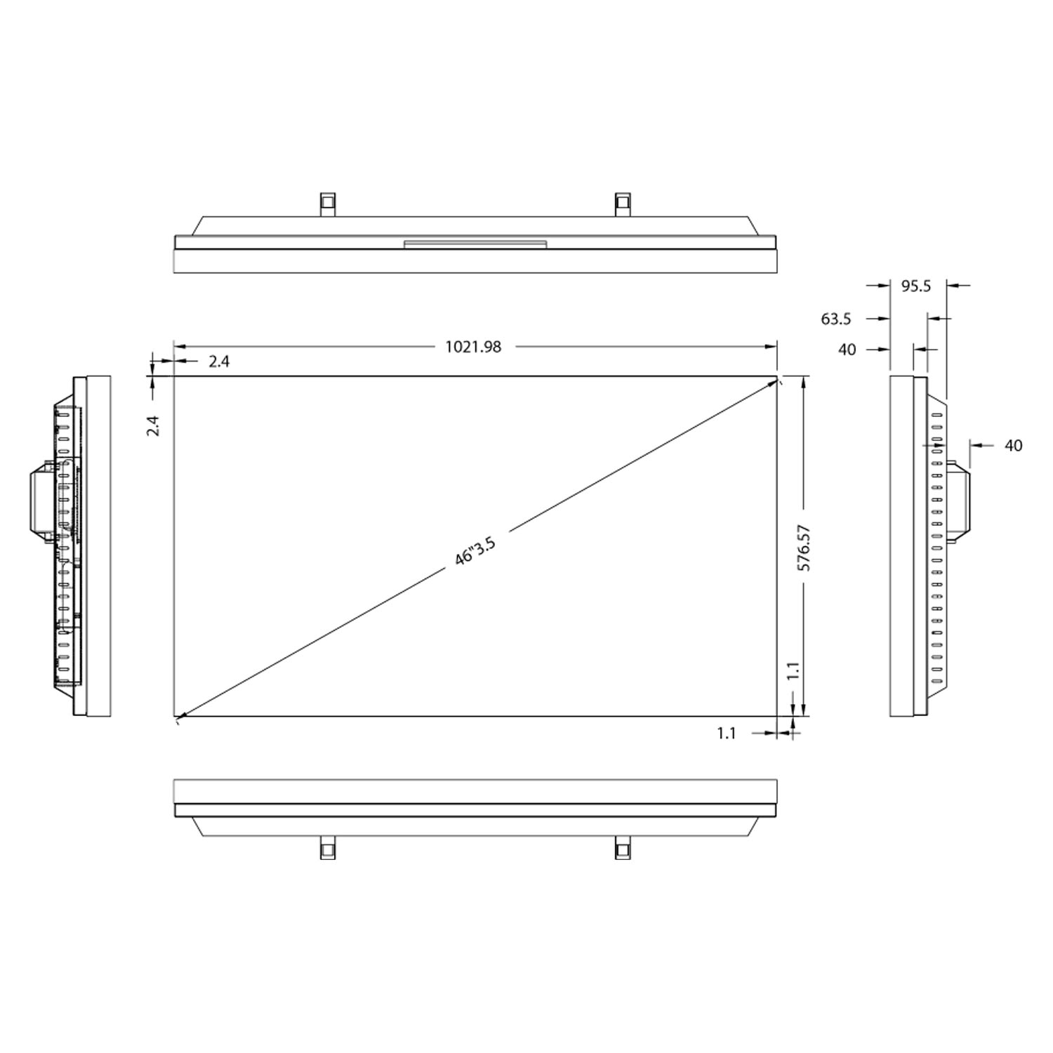 46” LCD Video Wall Display. Hisense Commercial Display