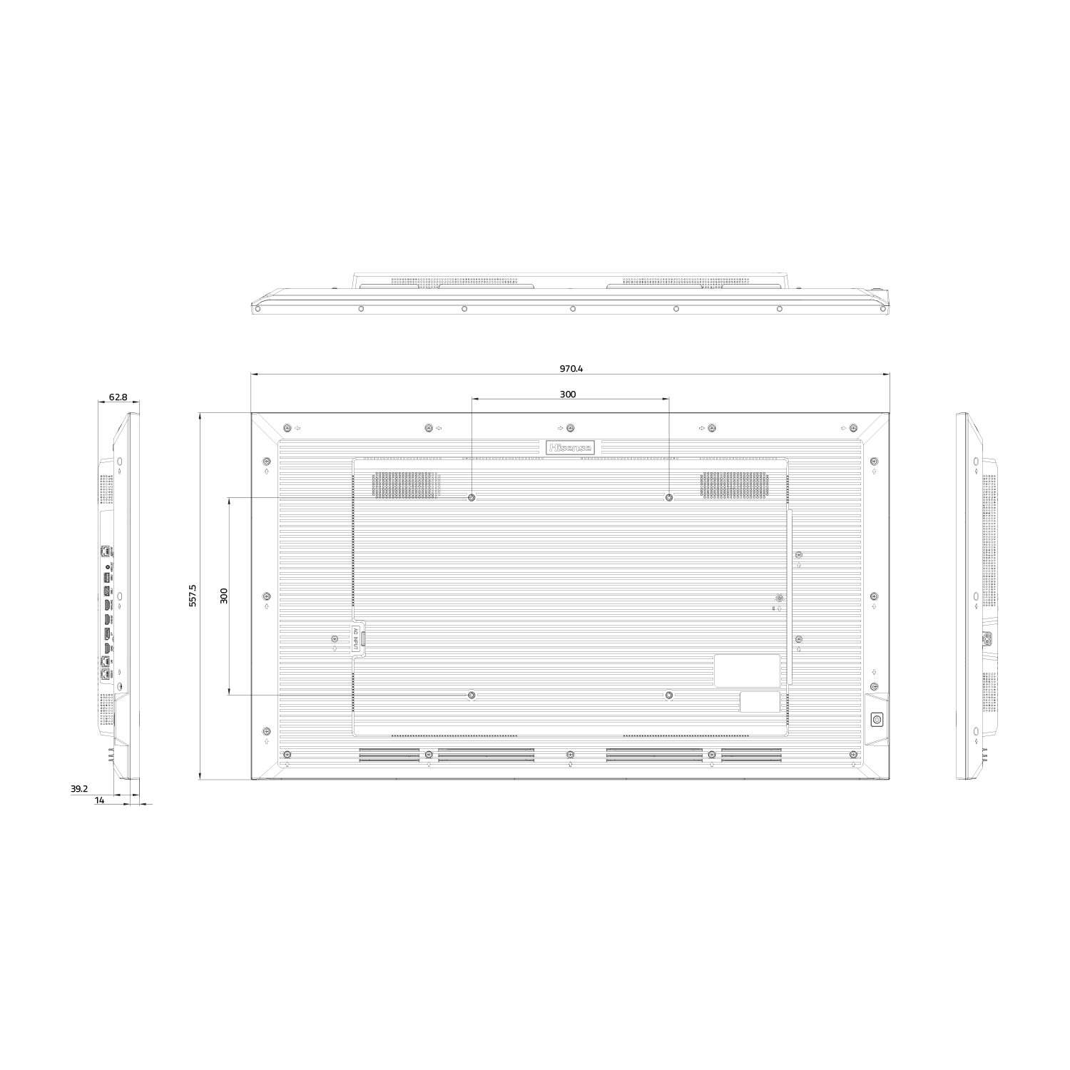 43” 4K UHD Digital Signage Display - 18/7 Operation . Hisense Commercial  Display