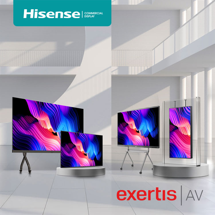 Hisense Commercial Display Now Available at Exertis AV Netherlands.