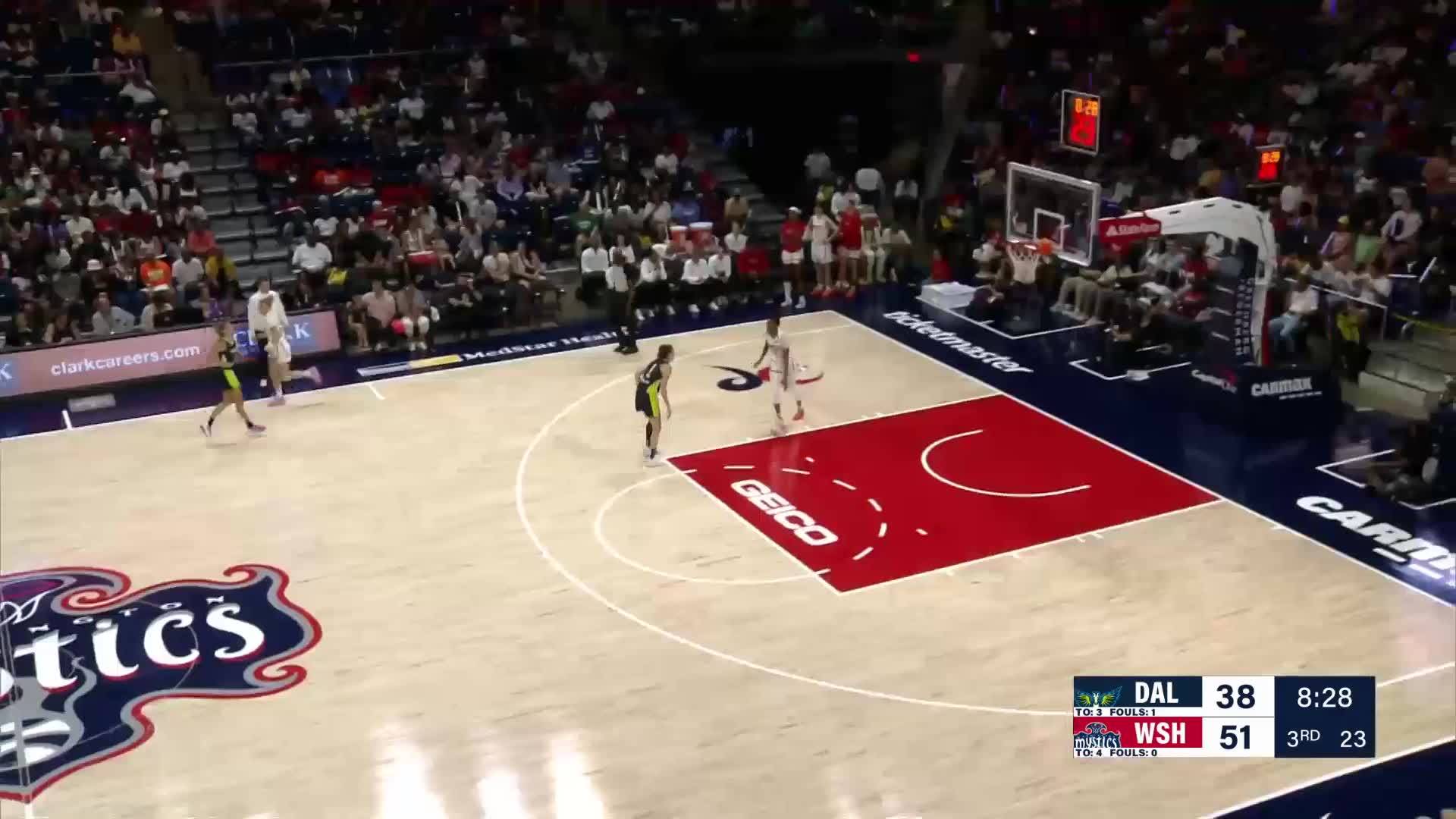 Mystics Fall Hard in Dallas as Rebuilding Struggles Continue
