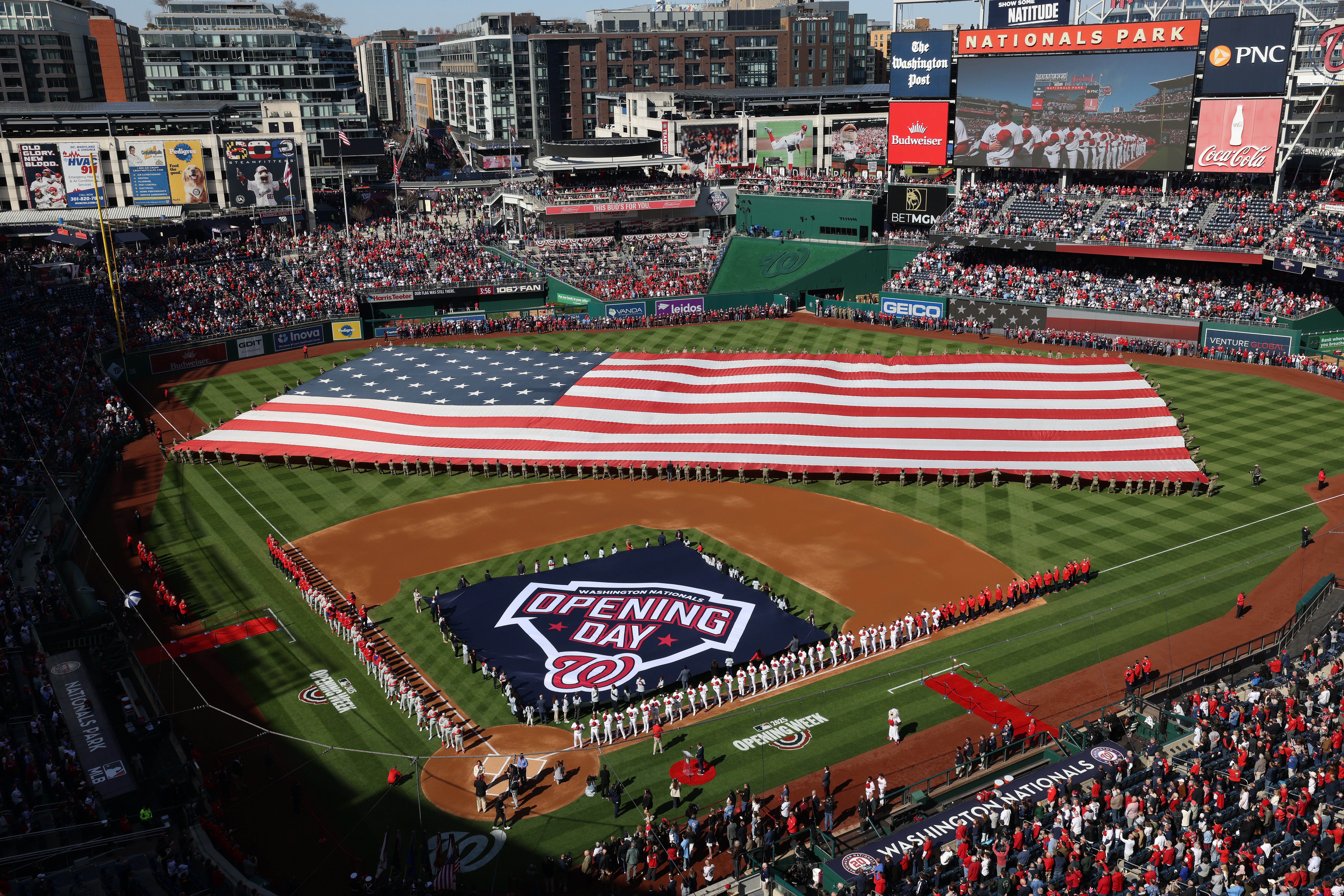 Nationals Park Opens 2025 With Flyover, Clydesdales & Music