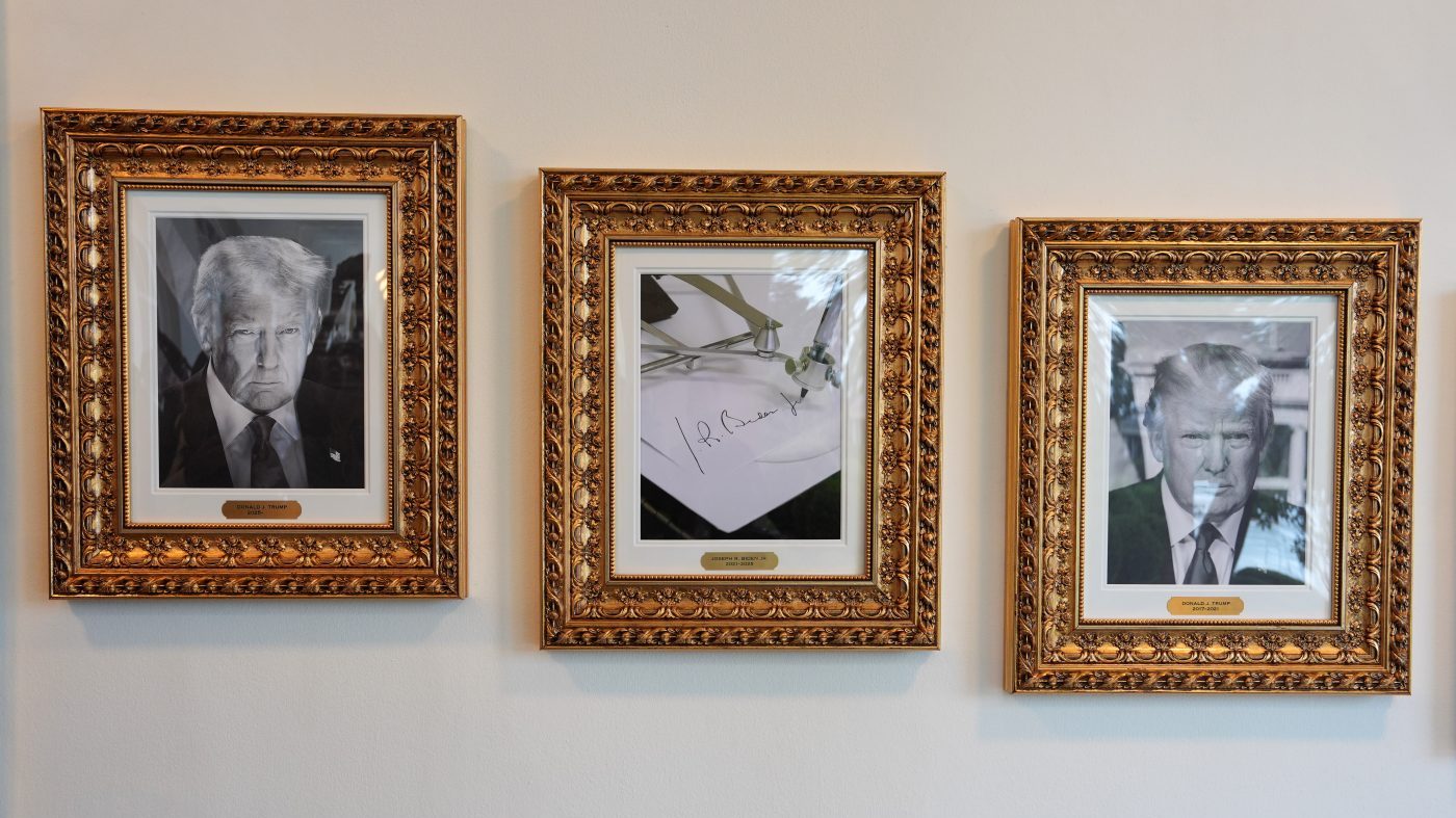 Trump Trolls Biden With Autopen Photo in WH Portrait Wall