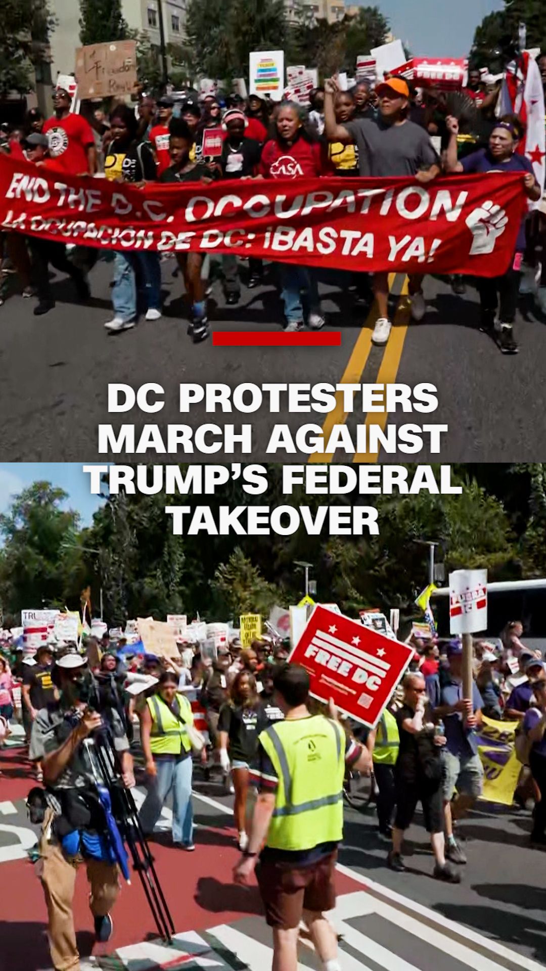 Protesters Flood DC Streets as Trump Invokes 'Crime Emergency'
