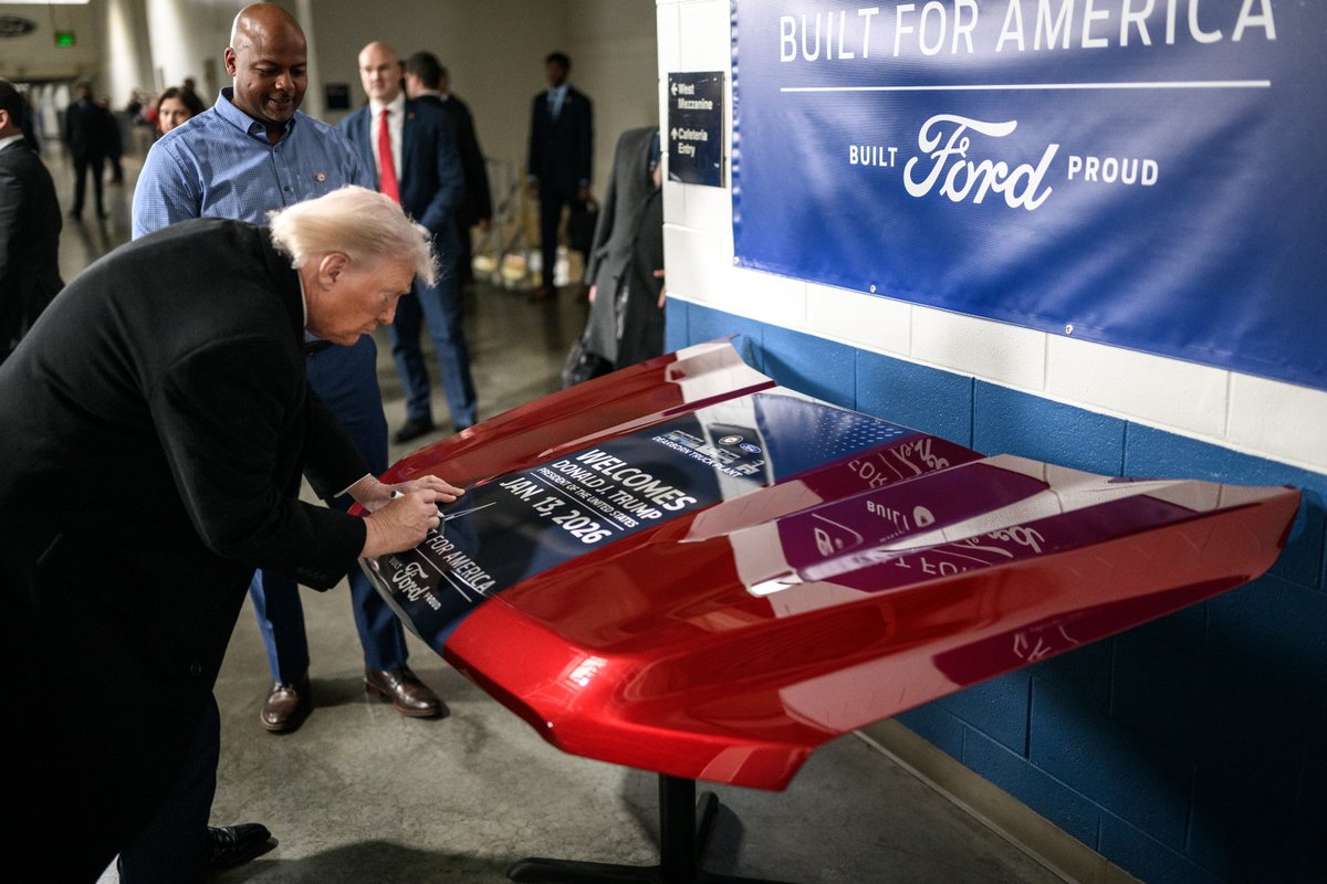 Trump Confronts Heckler at Ford Plant; White House Defends Response