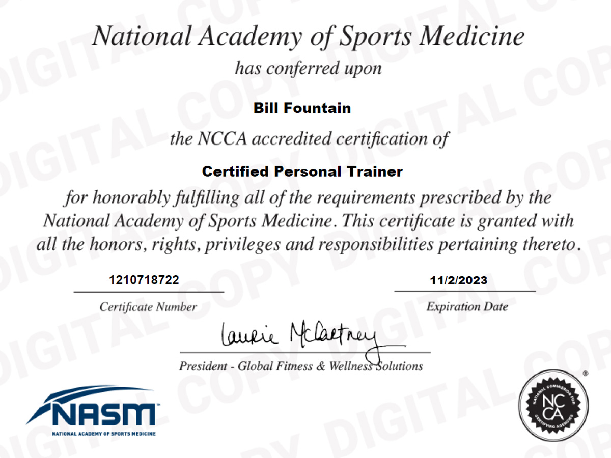 NASM Certified Personal Trainer