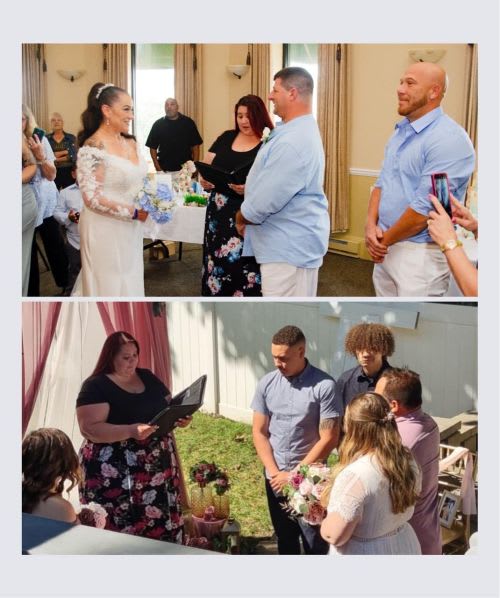 Rhode Island justice of the peace officiating indoor wedding