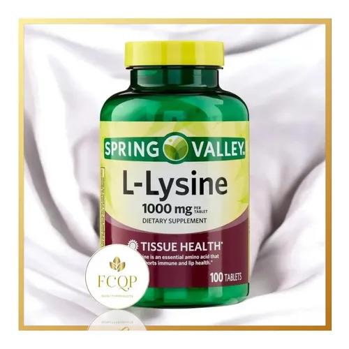 Spring Valley L-Lisina 1000mg · Refuerzo Inmune