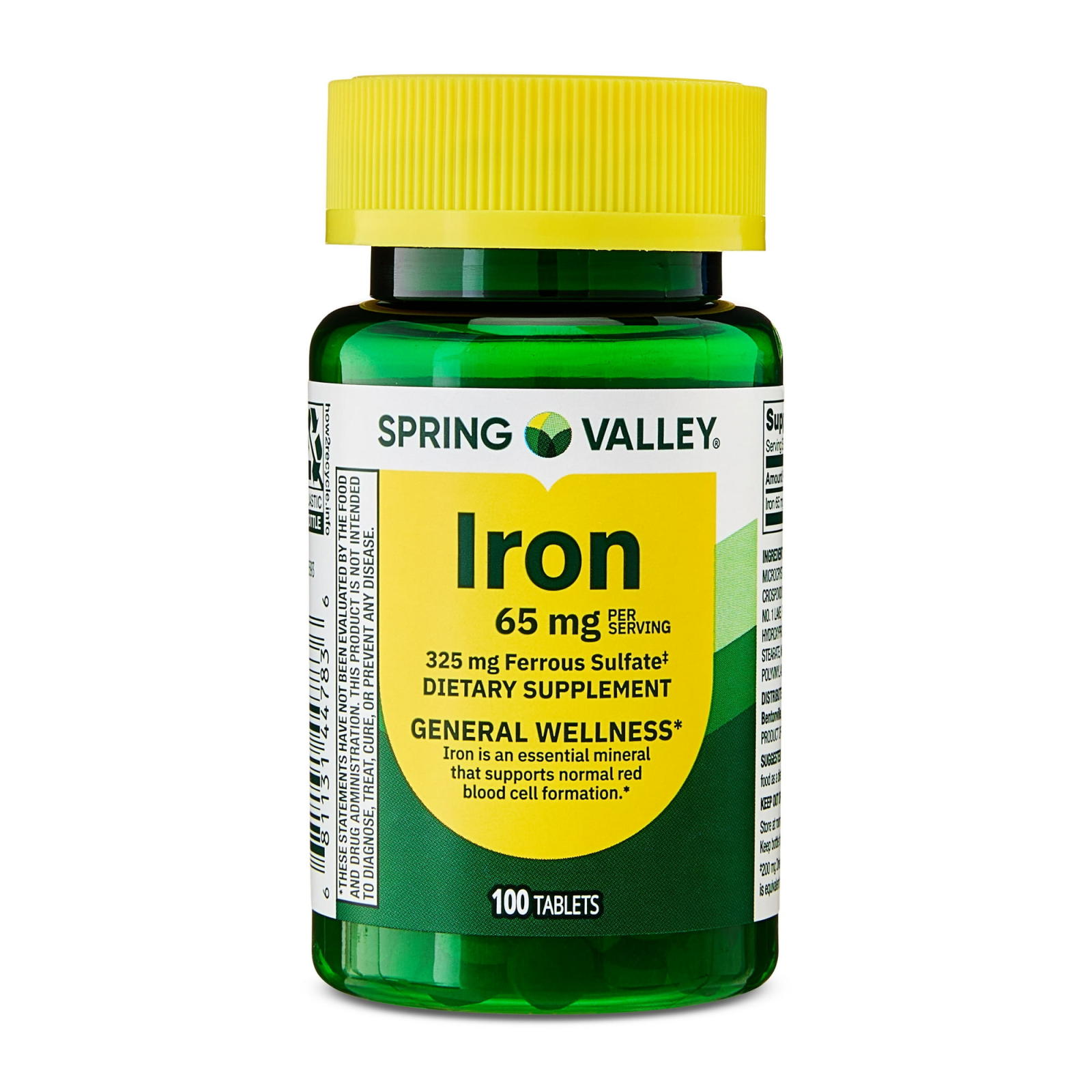 Spring Valley Hierro 65mg Ferroso · Energía Femenina