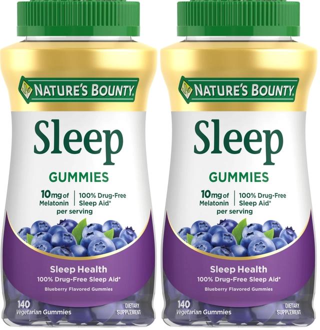 Nature's Bounty Melatonina 10mg - 140 Gomitas para Dormir Bien